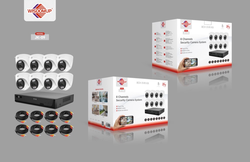 JK-09 8-Channel 2MP Security Camera Kit