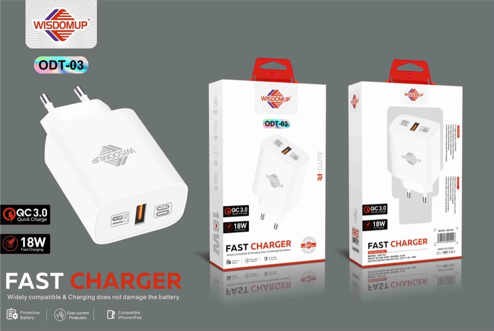 ODT-03 18W QC 3.0 Charger (Plug Only)