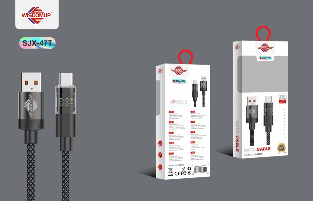 SJX-47 Fast Charging Cable with Display